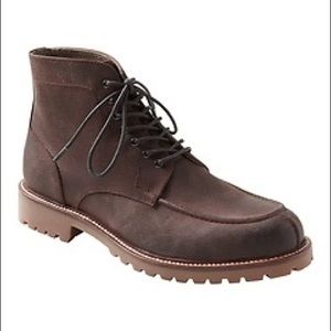 Banana Republic Leather Tuck Split Toe Work Boot